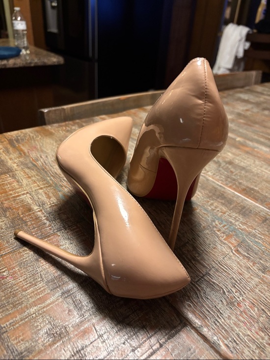 Christian Louboutin Blush Patent Pointed-Toe Pumps